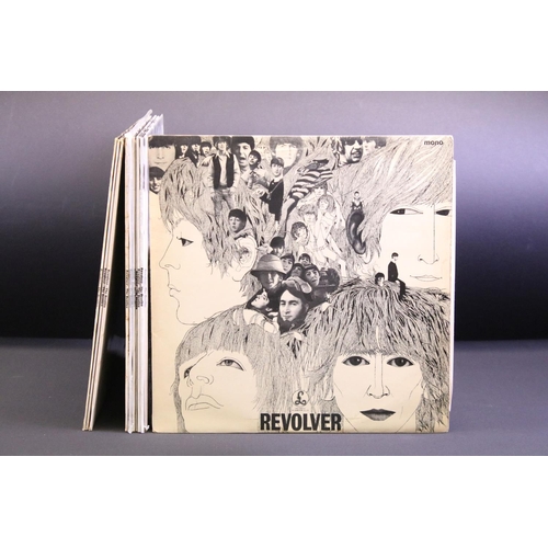 164 - Vinyl - 11 Copies of The Beatles Revolver mainly later pressings, with 2 original pressings (one 605... 