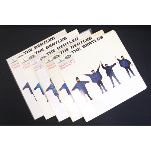 165 - Vinyl - 16 Copies of The Beatles Help! featuring 7 original pressings and 9 later pressings (includi... 