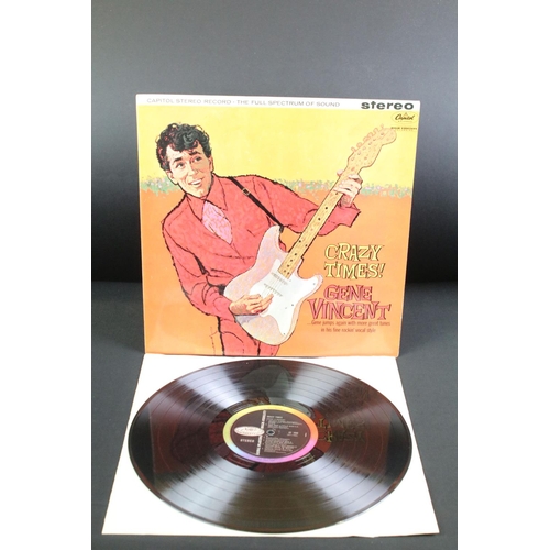 336A - Vinyl - Gene Vincent Crazy Times original UK stereo LP on Capitol Records ST 1342.  Vg+ / G