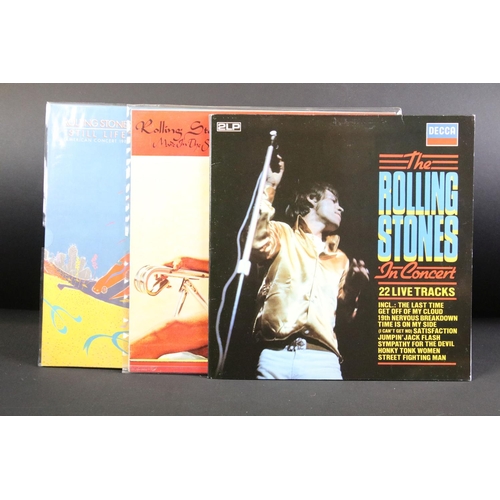 652 - Vinyl - Three Rolling Stones LPs to include Still Life, Made in the Shade and In Concert (2 LP), sle... 