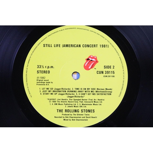 652 - Vinyl - Three Rolling Stones LPs to include Still Life, Made in the Shade and In Concert (2 LP), sle... 