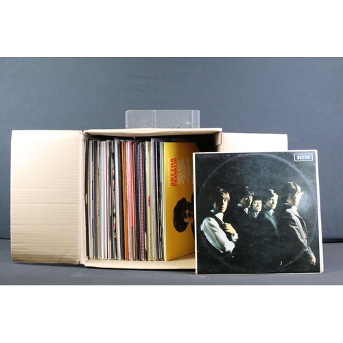 338 - Vinyl - Over 50 Rock & Pop LPs featuring some recent pressings to include The Rolling Stones x 2, Ar... 