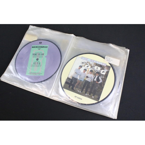 674 - Vinyl - The Beatles complete ltd edition picture disc series (22 discs), with inserts.  Ex overall