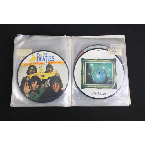 674 - Vinyl - The Beatles complete ltd edition picture disc series (22 discs), with inserts.  Ex overall