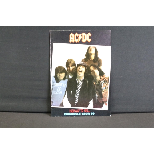 709 - Music Memorabilia - Two sets of music tour programmes / tickets / badges to include AC/DC Highway To... 