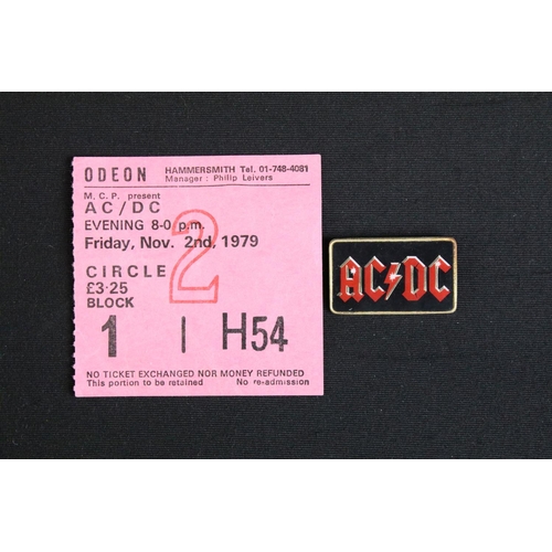 709 - Music Memorabilia - Two sets of music tour programmes / tickets / badges to include AC/DC Highway To... 