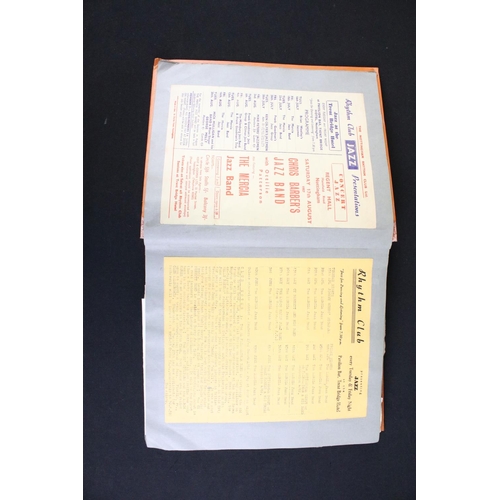 710 - Memorabilia - Folder of jazz ephemera to include flyers, programmes and handbills, newspaper cutting... 