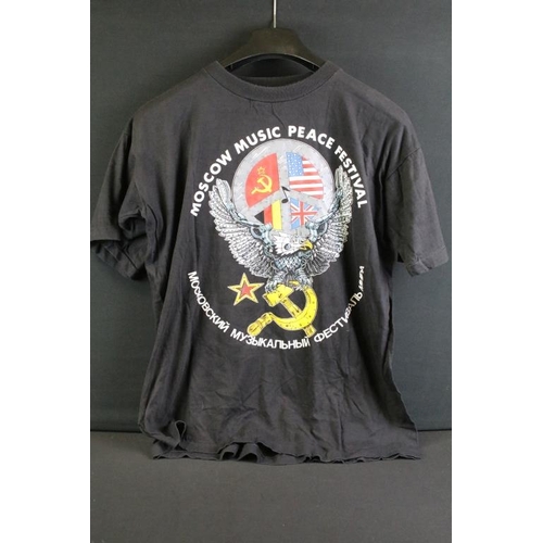 721 - Memorabilia - 14 Rock / Metal / Music vintage t-shirts to include Moscow Music Peace Festival 1989 (... 