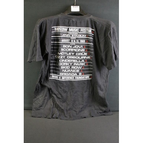 721 - Memorabilia - 14 Rock / Metal / Music vintage t-shirts to include Moscow Music Peace Festival 1989 (... 