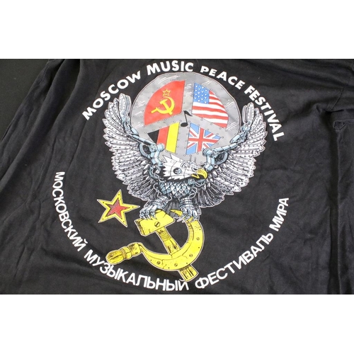 721 - Memorabilia - 14 Rock / Metal / Music vintage t-shirts to include Moscow Music Peace Festival 1989 (... 