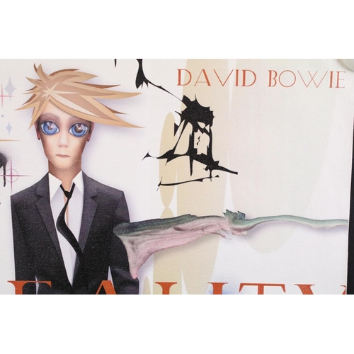 738 - Memorabilia - David Bowie ‘Reality’ promotional print on canvas, unframed and unmounted, 2003.