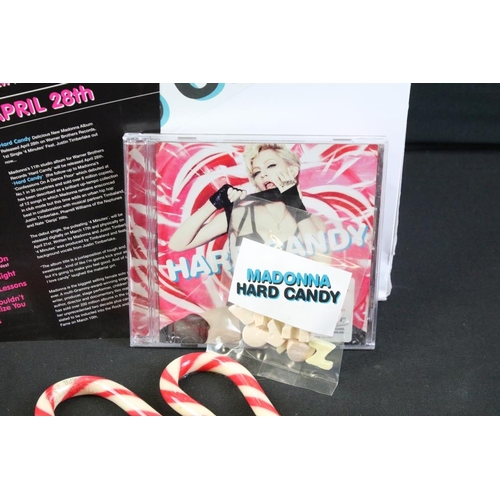 740 - Memorabilia - Madonna 'Hard Candy' promo kit including carrier bag, candy canes, lollipop, sweets, C... 