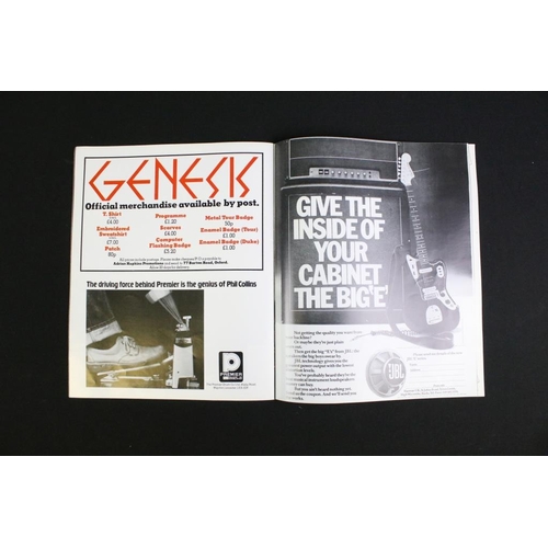 744 - Memorabilia - Genesis 1980 tour items to include padded gilet, scarf and tour programme.