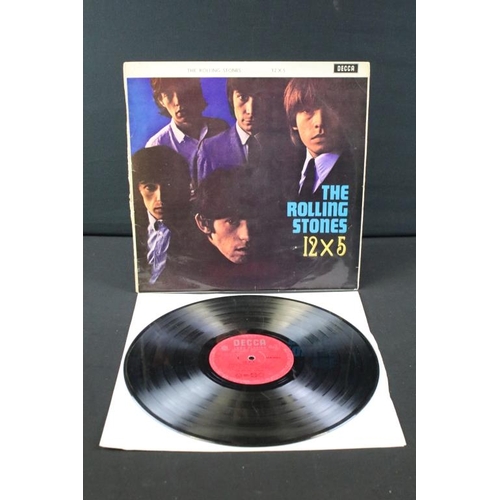 745 - Vinyl & Autograph - The Rolling Stones 12 x 5 LP signed to rear by Bill Wyman, Keith Richards, Mick ... 