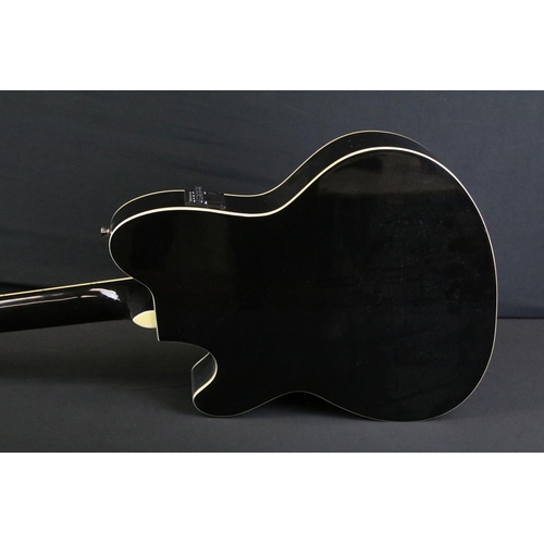 775 - Guitar - Ibanez guitar in black body, model no. TCY10E-BK serial no. 2Y-04 GS170102511