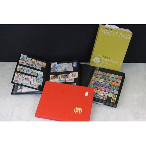 508 - Stamps and first day covers, three albums, to include British and Worldwide examples, a 1977 The Que... 