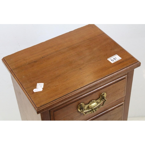 681 - Small Floor Standing Four Drawer Mahogany Chest, 79cm high x 36cm wide x 26cm deep