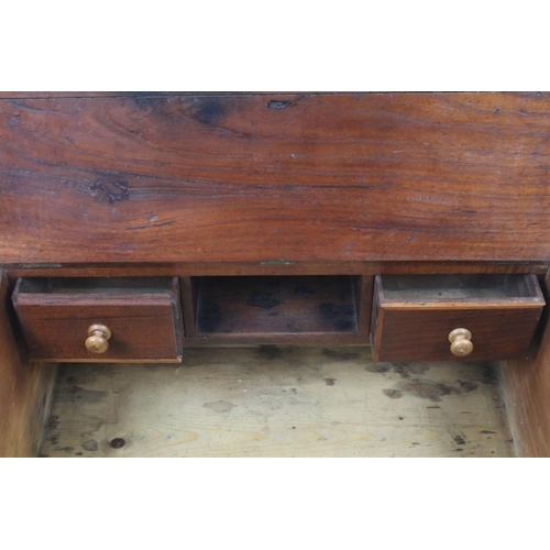 690 - 19th century Pine Table Top Clerk's Desk, the sloping hinged lid opening to an interior fitted with ... 