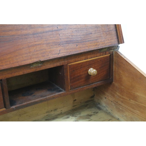 690 - 19th century Pine Table Top Clerk's Desk, the sloping hinged lid opening to an interior fitted with ... 