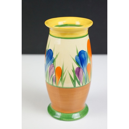 21 - Clarice Cliff for Newport Pottery Bizarre Autumn Crocus pattern vase, of baluster form, measures app... 