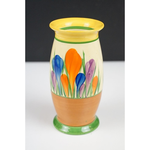 21 - Clarice Cliff for Newport Pottery Bizarre Autumn Crocus pattern vase, of baluster form, measures app... 