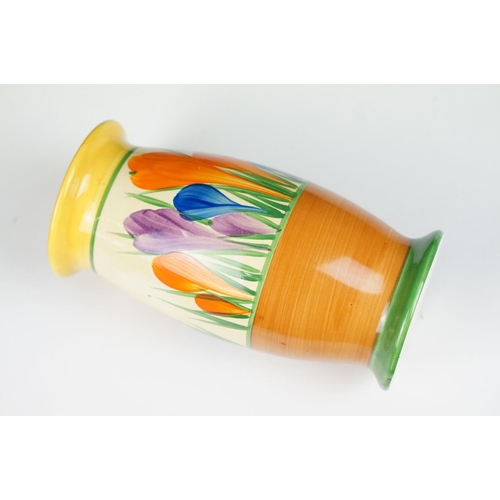 21 - Clarice Cliff for Newport Pottery Bizarre Autumn Crocus pattern vase, of baluster form, measures app... 