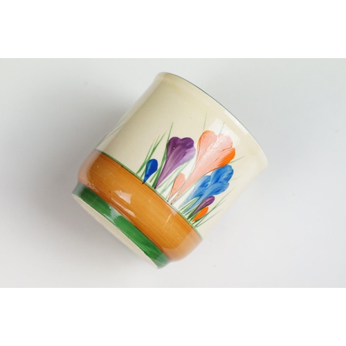 22 - Clarice Cliff for Newport Pottery Bizarre Autumn Crocus Fern Poter / Plant, printed marks to base, a... 