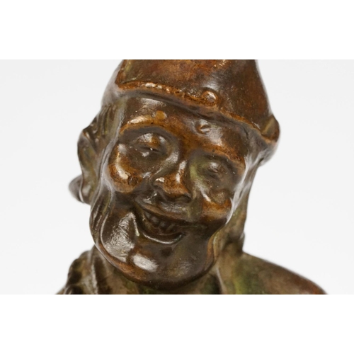 227 - A Chinese bronze Ji Gong Monk statue, stands approx 8cm in height.