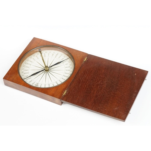 233 - An antique wooden cased travelling compass, the box marked Stanley, London.