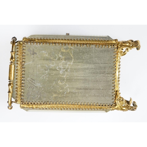 234 - An antique 19th century glass paneled jewellery casket.