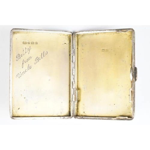 297 - Silver Engine Turned Cigarette Case