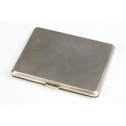 297 - Silver Engine Turned Cigarette Case