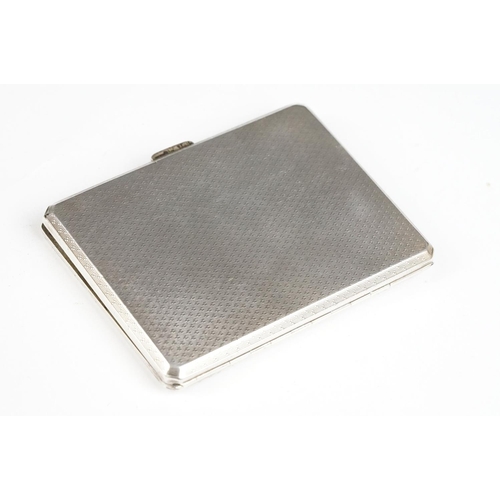 297 - Silver Engine Turned Cigarette Case