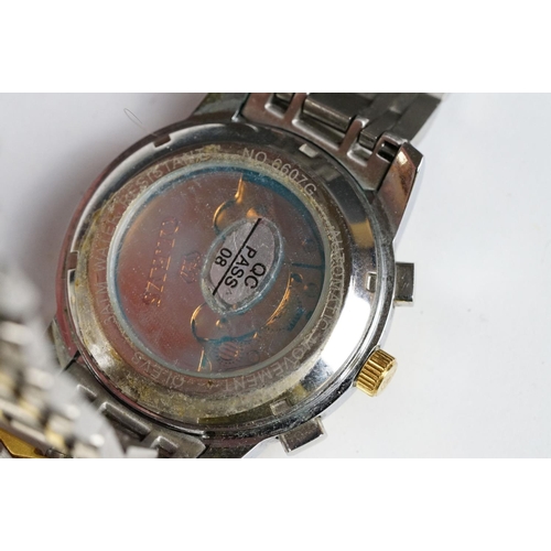 309 - A collection of four gents wristwatches to include a Rotary example.