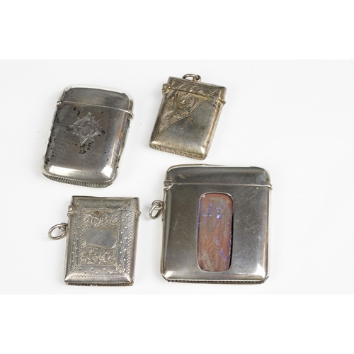 316 - Four Silver Vesta Cases