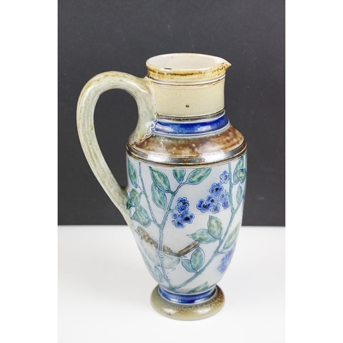 4 - Martin Brothers stoneware jug by Robert Wallace Martin, of baluster form, with incised & painted dec... 