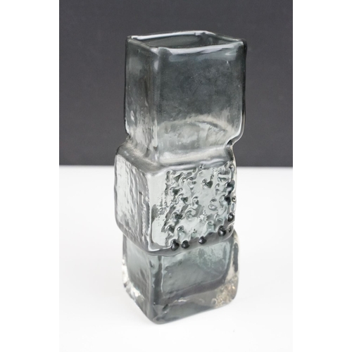 9 - Whitefriars Drunken Bricklayer Vase, in the Pewter colourway, pattern no. 9673, from Geoffrey Baxter... 