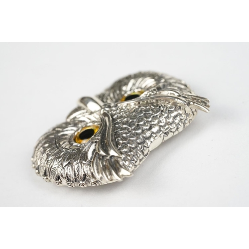 257 - Sterling Silver Owl Brooch