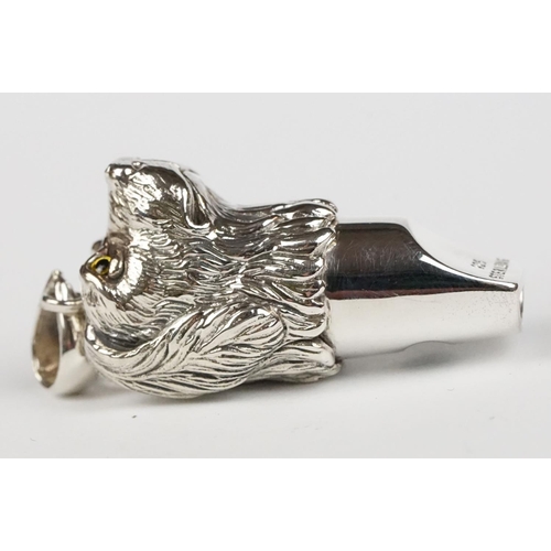 271 - Silver Dog's Head Whistle