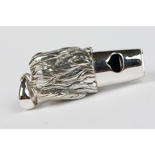 271 - Silver Dog's Head Whistle