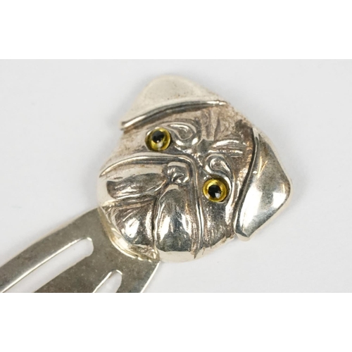 275 - Silver Bookmark with Dog finial