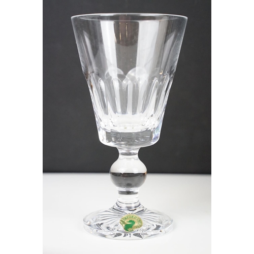 104 - Group of eight Waterford crystal glasses having bucket bowls with baluster stems, in two sizes. All ... 