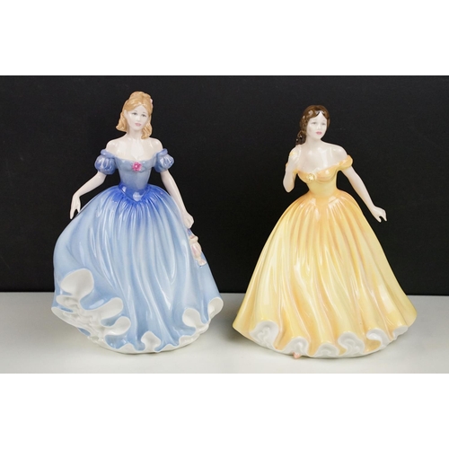 106 - Six Royal Doulton lady figurines to include Susan (HN4532), Elizabeth (HN4426), Melissa (HN3977), Sa... 