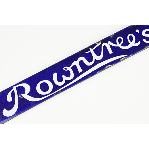 153 - Advertising - ' Rowntree's Elect Cocoa, makers to H.M the King ' enamel sign, with white lettering o... 