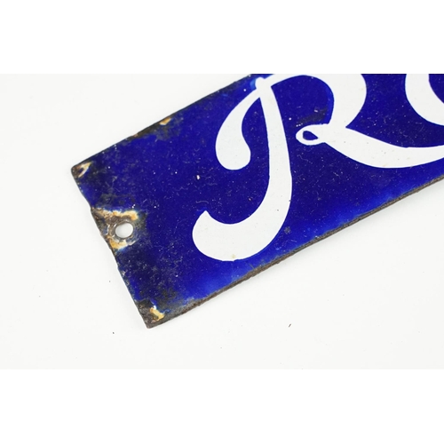 153 - Advertising - ' Rowntree's Elect Cocoa, makers to H.M the King ' enamel sign, with white lettering o... 