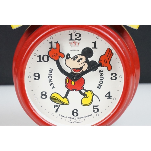 159 - German ' Bradley ' Walt Disney Productions Mickey Mouse Alarm Clock, 18cm high