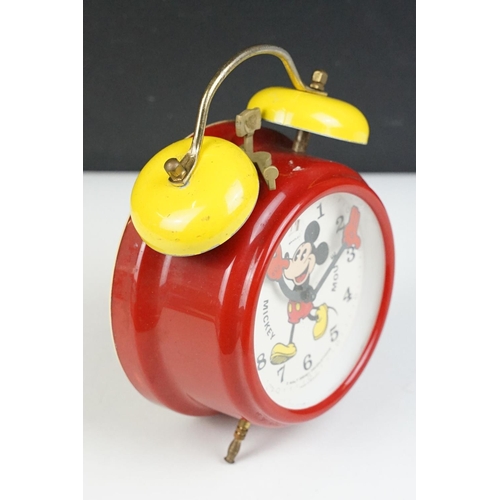 159 - German ' Bradley ' Walt Disney Productions Mickey Mouse Alarm Clock, 18cm high