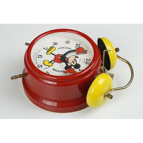 159 - German ' Bradley ' Walt Disney Productions Mickey Mouse Alarm Clock, 18cm high