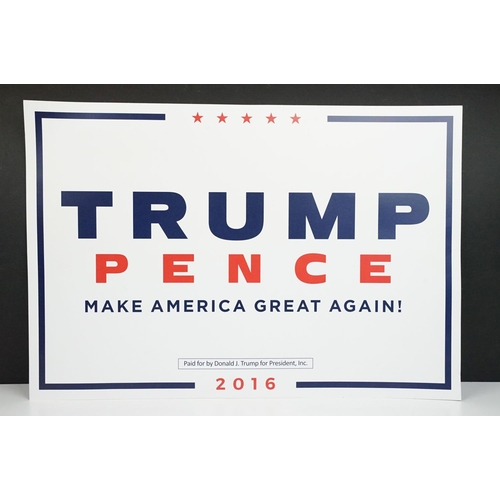 201 - Four Donald Trump Republican American campaign posters to include 'Make America Great Again' and 'Ve... 