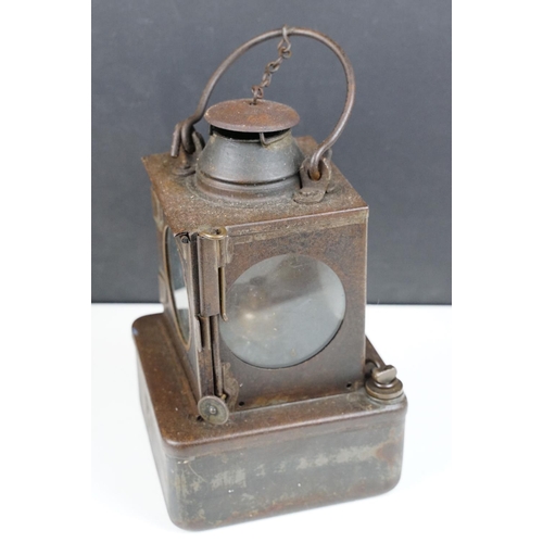 211 - British Railways Lamp Manufacturing & Railway Supplies Ltd Welch Patent railway lamp (approx 24cm hi... 